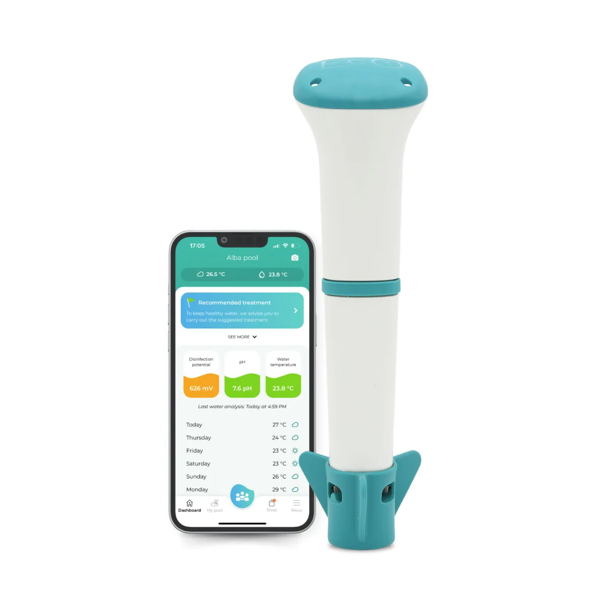 iopool EcO, l'analyseur d'eau connecté pour piscine & spa